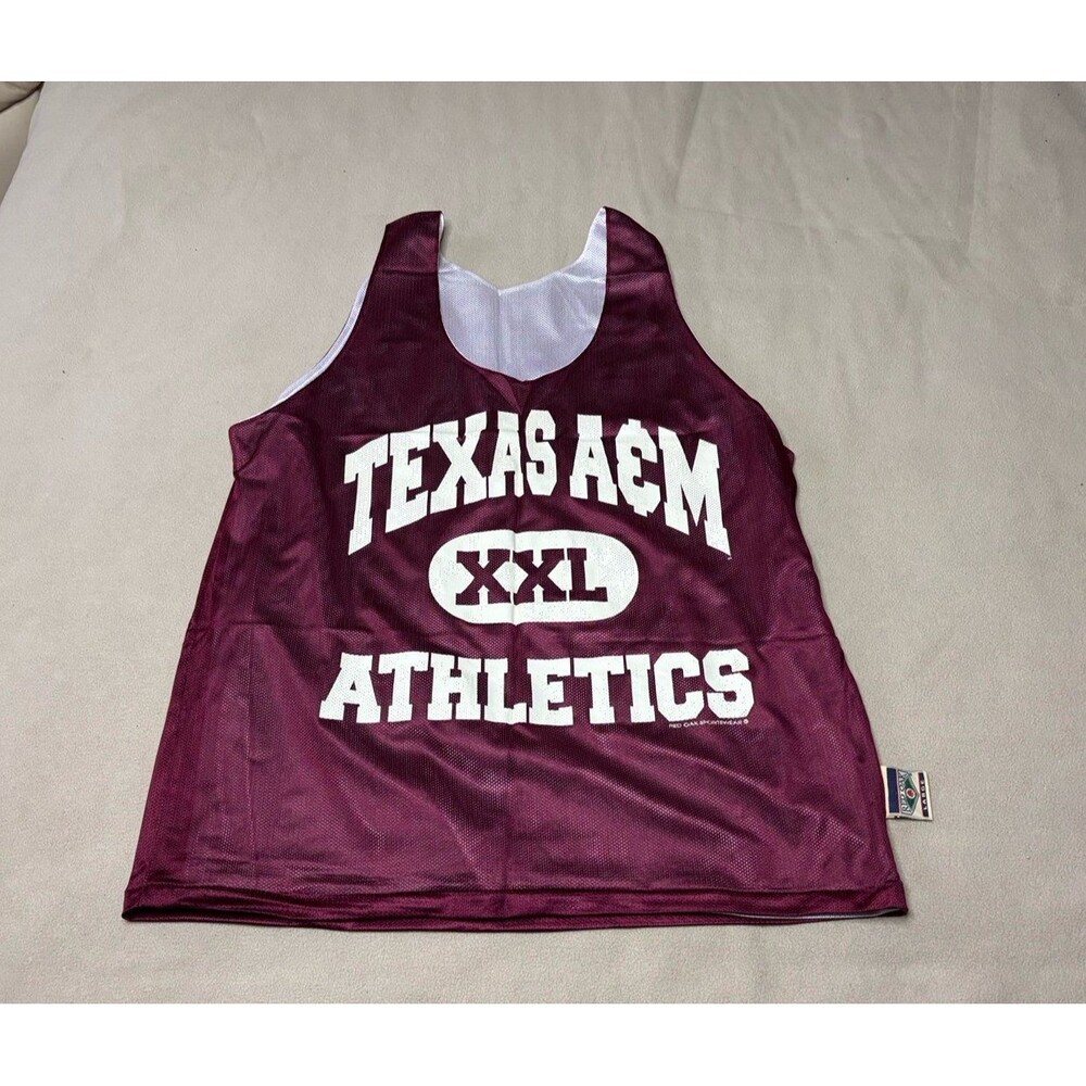Red Oak Sportswear Texas A&M Aggies Basketball Practice Jersey Reversible Size L